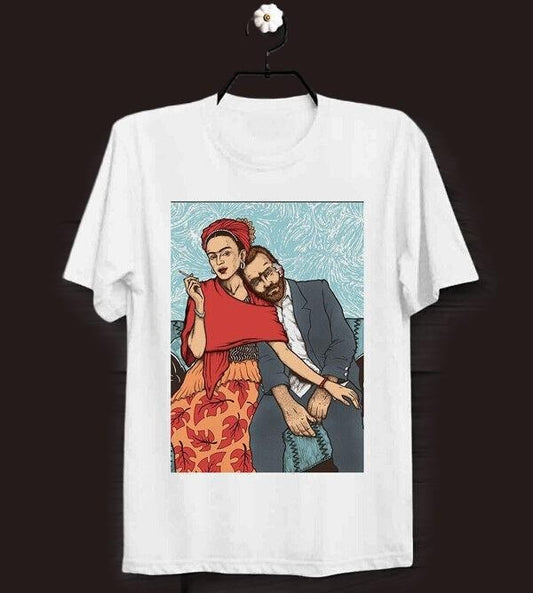 Frida Kahlo And Vincent Van Gogh Cool Ideal Gift Unisex T Shirt Menswear Top