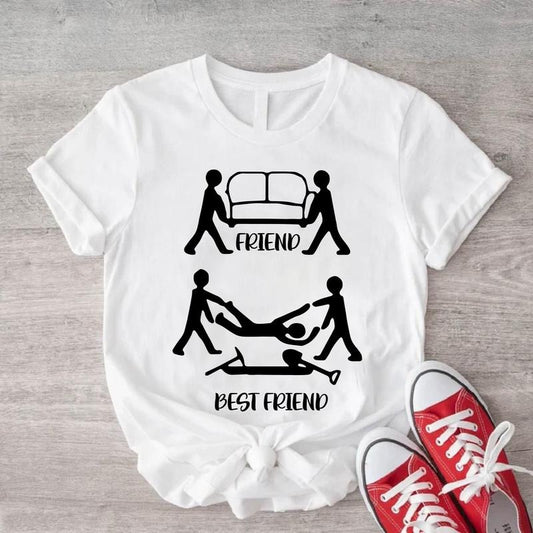 Friend Vs Best Friend Shirt, Sarcastic Friends T-Shirt, Best Friend Birthday Gift Tee, Friendship Tee, Matching Bestie Group Short Sleeve, Friend Trip Funny Matching Shirt.