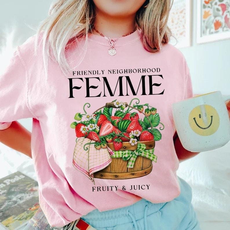 Friendly neighborhood femme shirt | fruity shirt | subtle lesbian shirt | femme lesbian | lesbian pride tee | subtle lgbt | sapphic shirt  T-shirt, sweater and Hoodie