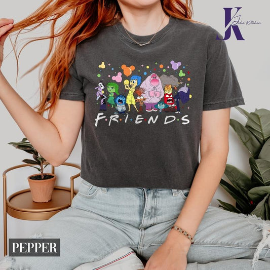 Friends Cartoon Emotions Comfort Colors Shirt, It's Okay To Feel All The Feels Shir, Mental Health T-Shirt, Inclusion Sweatshirt, Sp