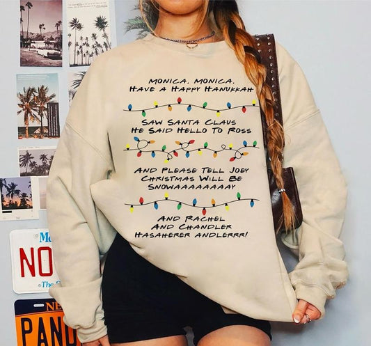 Friends Inspired Holiday Crewneck Sweatshirt, Could I Be Any More Festive Shirt, Phoebe's Song Sweater, Friends Holiday Sweatshirt, Friends Christmas Shirt, Friendsgiving Sweatshirt, Hannukah Holiday Shirt