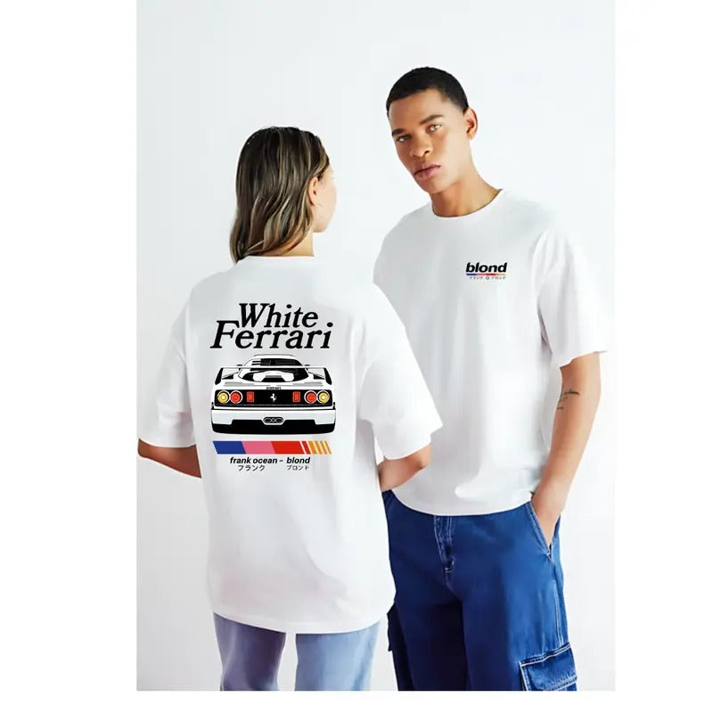 Frnk Ocean Shirt 2 Sides Frank Blond White Ferrari T-Shirt For Men For Women