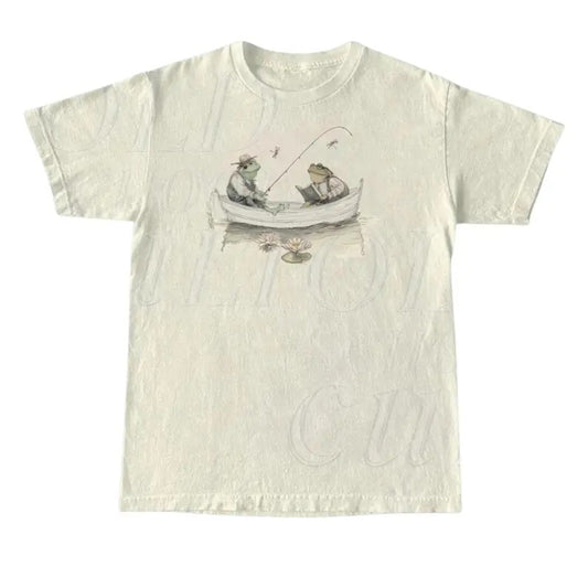 Frog 90s Vintage Fishing Graphic Shirt, Retro Toad Tee, Nature Shirt, 2000s Frog T-Shirt, Book Lovers Shirt, Vintage Unisex Tee, Grog Gifts, Tee Menswear Top Underwear Streetwear