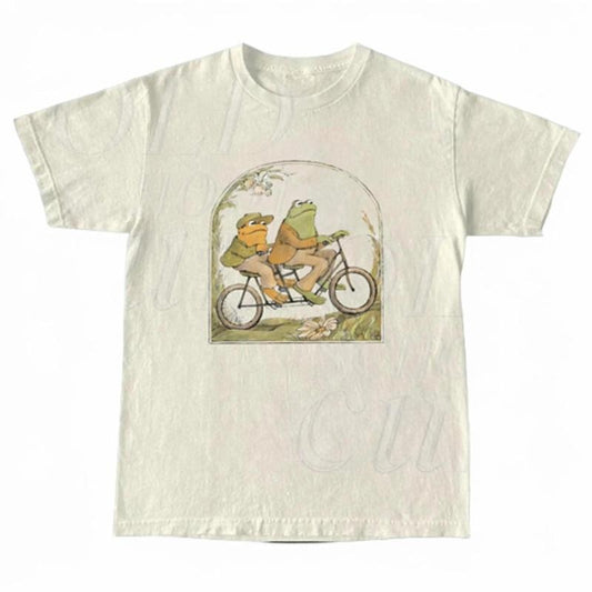 Frog 90s Vintage T-Shirt, Retro Toad Graphic Shirt, Retro Book Lovers Shirt, Cute Frog Gift, Funny Classic Shirt, Unisex Oversize Cotton Tee