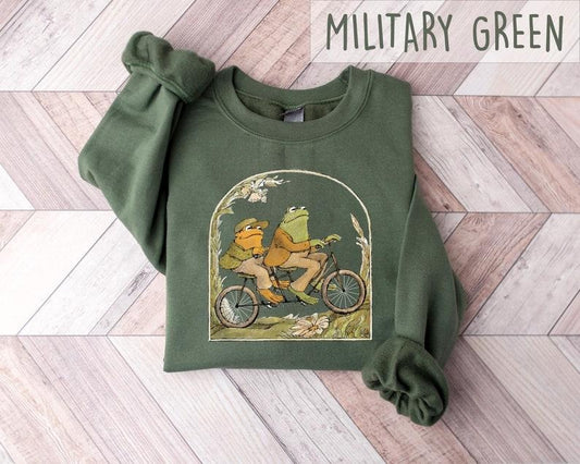 Frog And Toad Sweatshirt, Classic Book Sweatshirts, Cottagecore Aesthetic Shirt, Book Lover Gift, Graphic tee Hoodie Sweaters Tops Casual