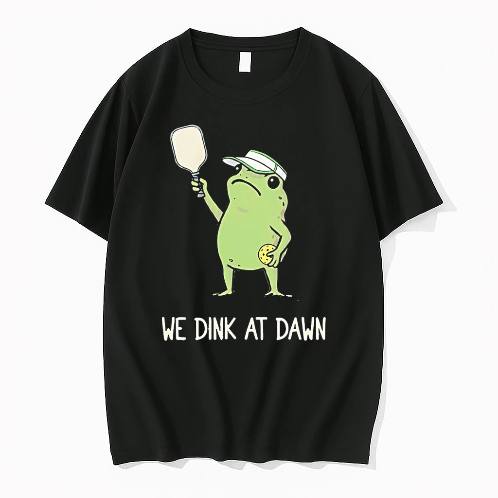 Frog We Dink At Dawn Pickleball Tshirts Sweater