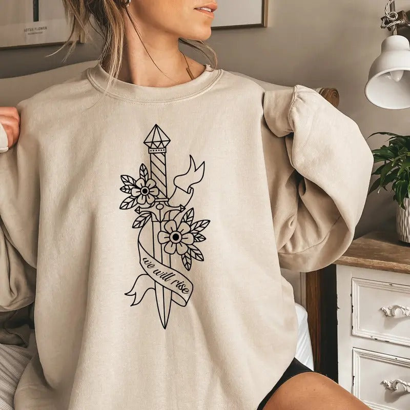 From Blood And Ash Sweatshirt, We Will Rise Hoodie, From Blood and Ash Sweater, Jennifer Armentrout, Atlantia, FBAA, From Blood and Ash Womenswear Shirt
