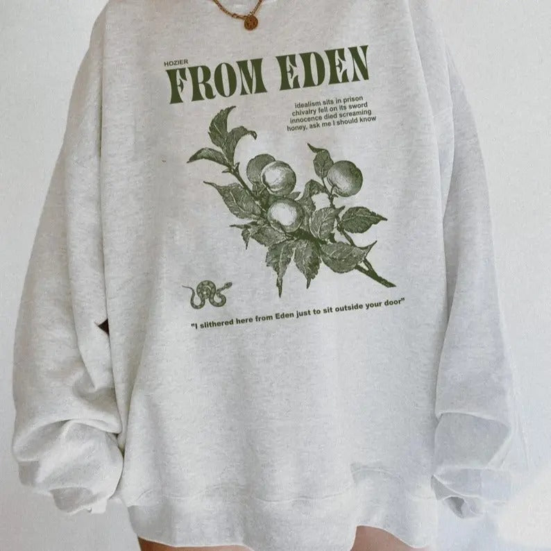 From Eden Hozier retro Sweatshirt, Hozier album Music 2024 Crewneck Sweatshirt Classic Cotton