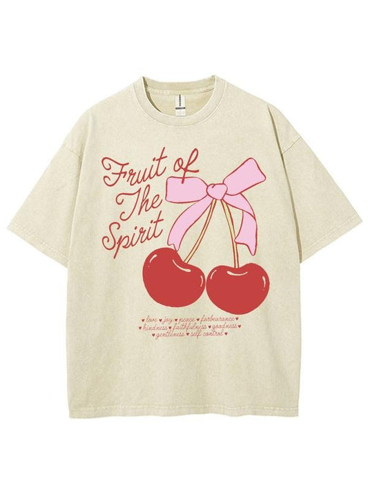 Fruit Of The Spirit Unisex Washed T-Shirt, Christian Jesus  t shirts, Vintage 90s Graphic Tee Gift Cotton Top, Mineral colorstyle{n002}3