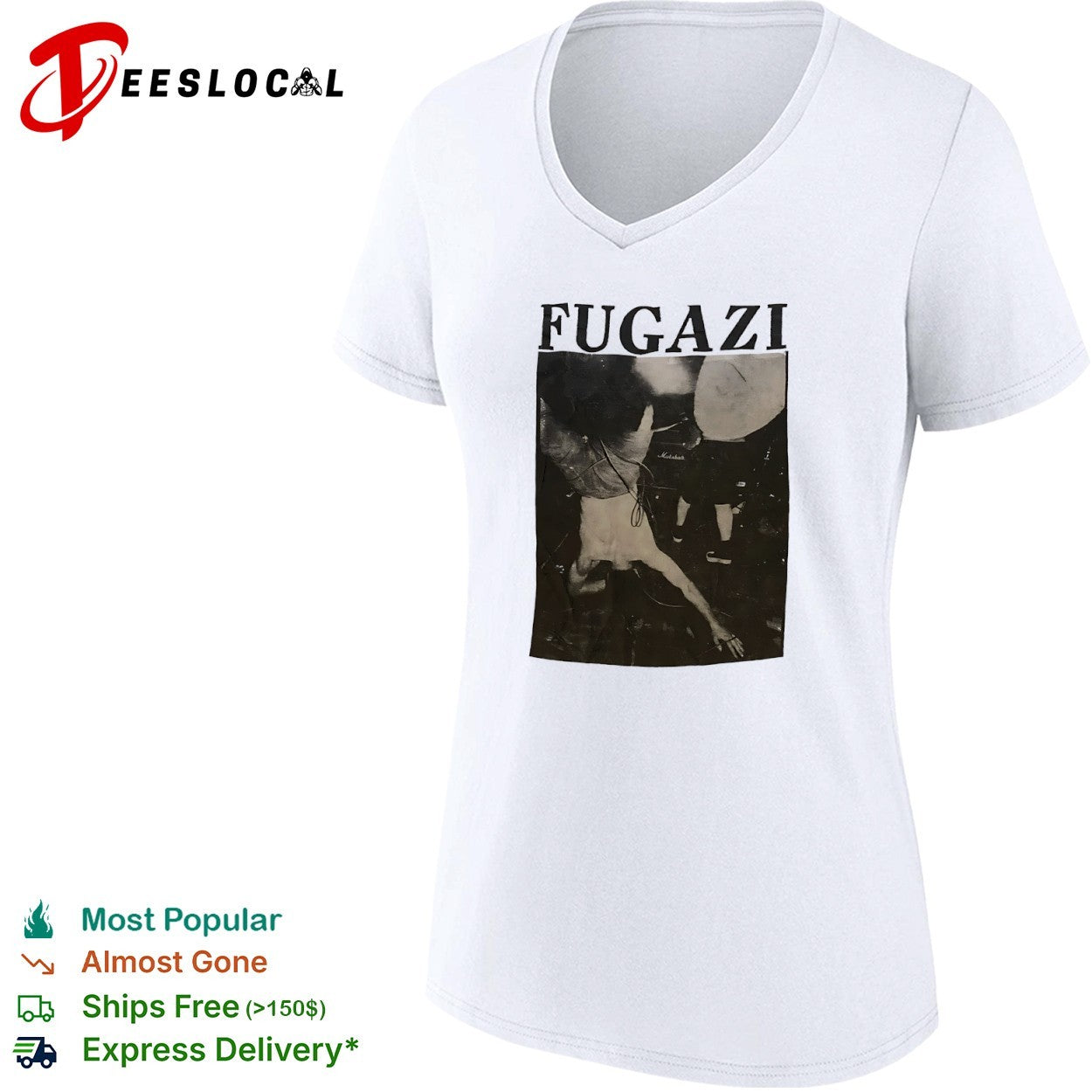 Fugazi Live Concert Photography Marshall Amplifier shirt