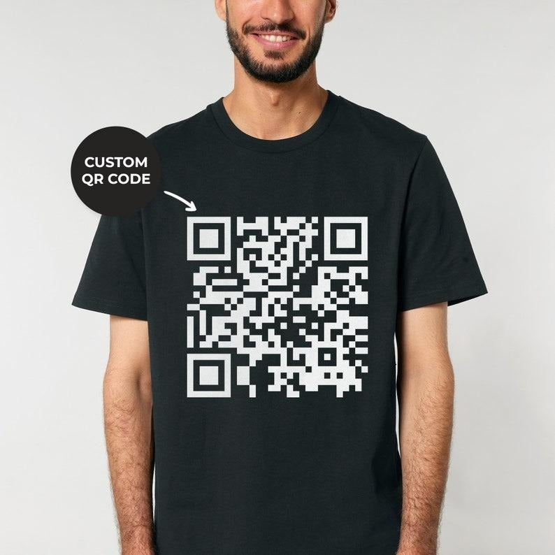 Fuk You QR Code T-shirt, Custom Hoodie QR Code Idea, Funny Gift T-shirt, Custom Funny Gift for Him Unisex Full Size