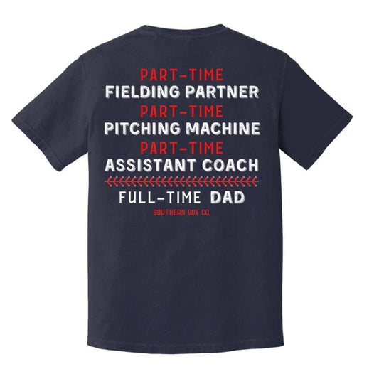 Full Time Dad Baseball Tee, Short Sleeve Graphic Shirt, Funny Sports Dad Shirt, Father's Day Gift 21RZ8