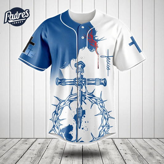 Fully Vaccinated The Blood Of The Jesus Baseball Jersey Style - Padres Jersey Oasis: Elevate Your Baseball... (Image 1)