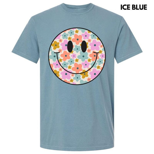 Fun Flower Happy Face Comfort Colors T-Shirt 'NLB'