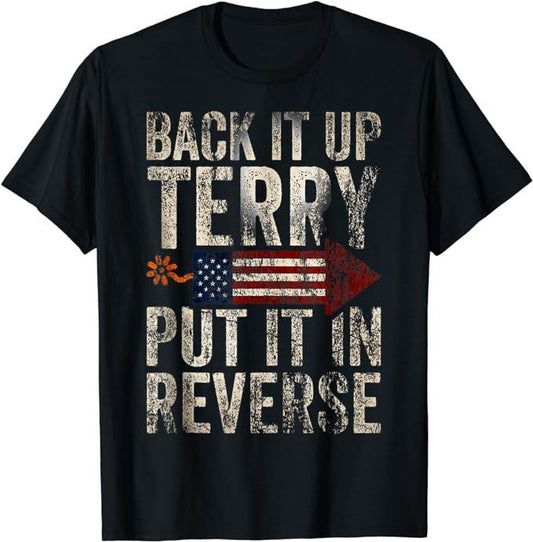 Funny 4th of July Shirts For Men, Back Up Terry Put It In Reverse Firework T-Shirt Menswear Top Casual Cotton Basic Fashion