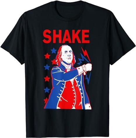 Funny 4th of July Shirts For Men, Funny Shake And Bake 4th of July Couple Matching T-Shirt Menswear Top Casual Cotton Fashion Basic