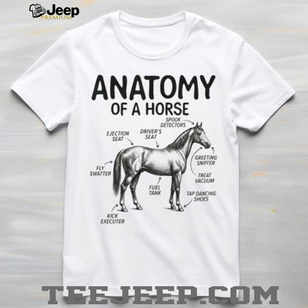Funny Anatomy Of A Horse Diagram Equine Lover Vintage Humor Gift Men Women Shirt