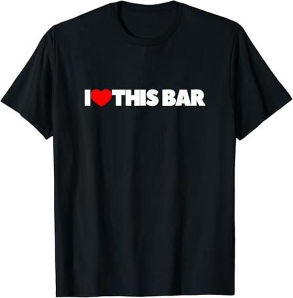 Funny Bar Shirts, I Love This Bar T-Shirt Menswear Top - Funny Shirts For Night Out Casual Classic