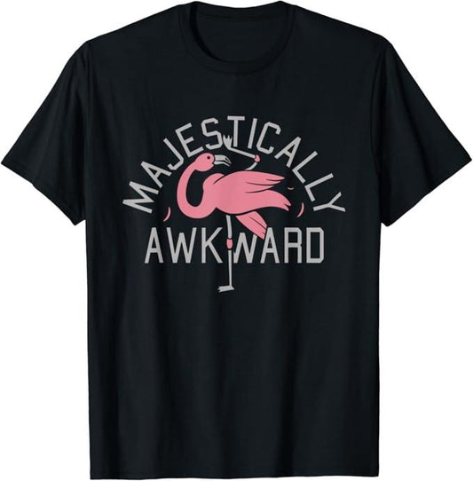 Funny Bar Shirts, Majestically Awkward Pink Flamingo Bar Crawl Shirt Menswear Top - Funny Shirts For Night Out Casual Classic