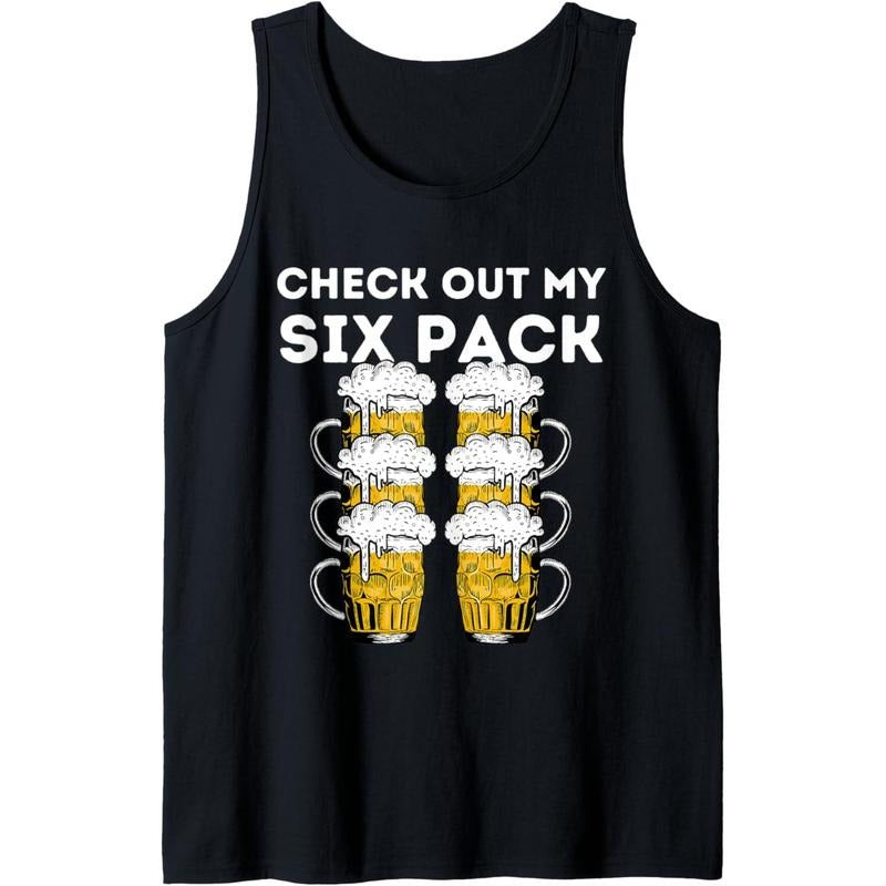 Funny Beer Abs Check Out My Six Pack Drinking Party Lover Tank Top T-Shirts, Hoodie, Sweatshirt | WearSparks.com