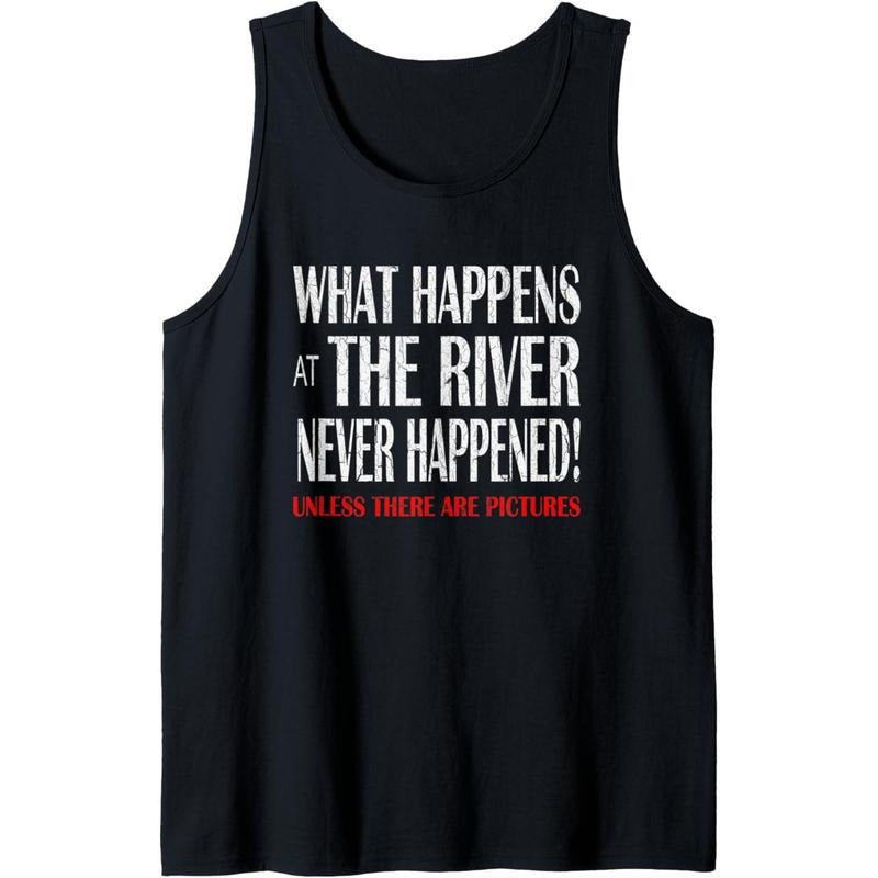 Funny Beer Drinking River Rafting Hilarious River Rat Gift Tank Top MADE IN USA