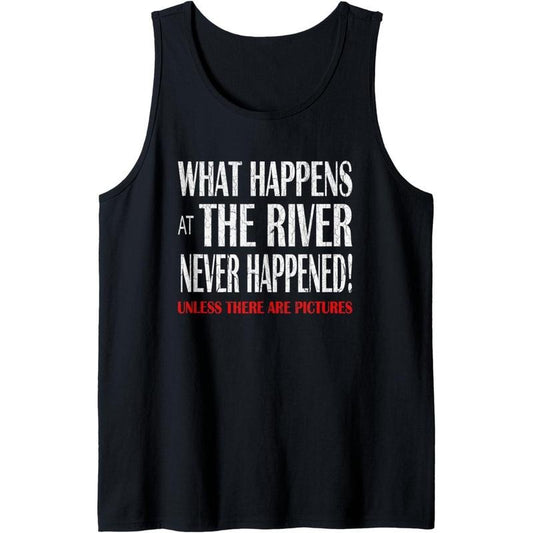 Funny Beer Drinking River Rafting Hilarious River Rat Gift Tank Top MADE IN USA