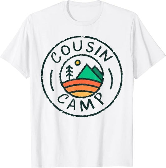 Funny Best Friend Shirts, Gift For Best Friend, Cousin Camp Friends Summer Travel Family Camping Vacation T-Shirt Menswear Top Casual Classic