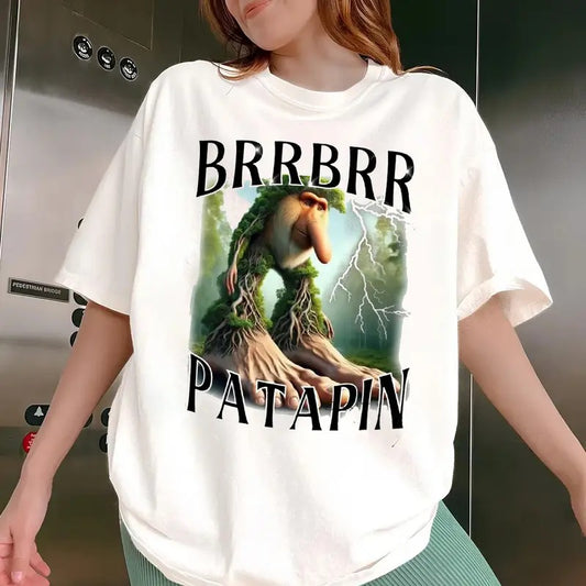 Funny BrrBrr Patapin T-Shirt, Brain Rot Meme Tee, Bootleg Rap Shirt, Animals Meme Tee