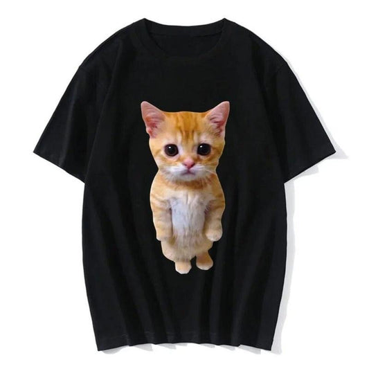 Funny Cat Women Casual T-Shirt Women Men Summer Harajuku T Shirts Girl Boy Casual Fashion Clothes, Cute Tee, Trending Top, All size