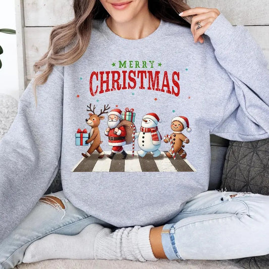 Funny Christmas Sweatshirt, Matching Holiday Ugly Sweaters, Retro Xmas Shirt, Music Lover Christmas Sweatshirt, Vintage Style Xmas