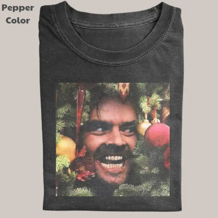 Funny Christmas Vintage Tee, The Shining T-Shirt, Movies Graphic Tee, Meme Cringe Funny Dumb Shirt, Menswear Womenswear Streetwear