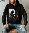 Funny Cookie Monster Holding Up Keebler Elf Vintage Dark Humor Graphic T Shirt
