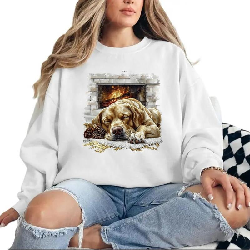 Funny Cute Golden Labrador Sleep Vintage Unisex Hoodie Sweatshirts Hunting Season Retro and National Hunting Day 1 Cotton Womenswear