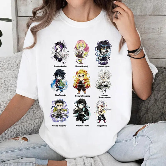 Funny DM Hashira Characters Shirt Crewneck Hoodie Comfort Cottonstyle{n002}2