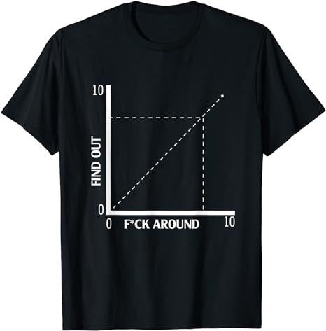 Funny Dark Humor Shirts For Men, Funny Chart Meme F Around And Find Out Fa&Fo Diagram Graph T-Shirt Menswear Casual Cotton
