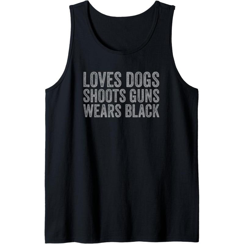 Funny Dog & Gun Owner Tank Top Made in USA