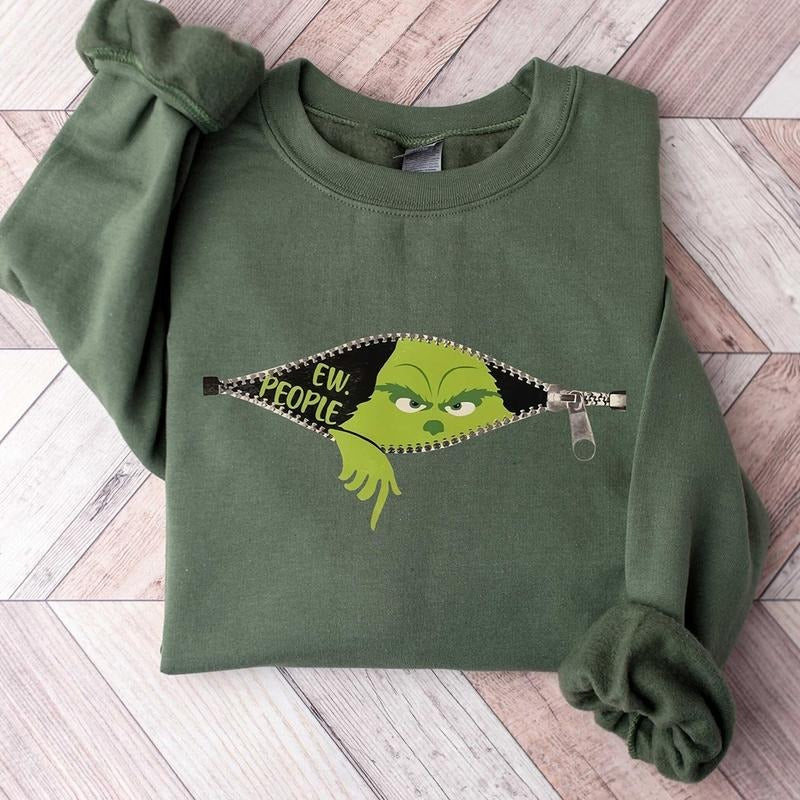 Funny Ew People Grin.ch Christmas Crewneck Sweatshirt, Hoodie, T-shirt