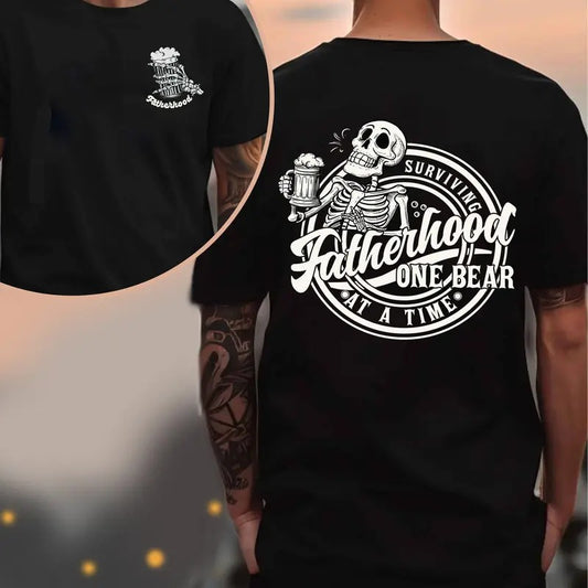 Funny Fatherhood Shirt Dad Shirt Fathers Day Shirt Gift For Dad Dad Joke Shirt Trendy Back And Front Shirt Skeleton Dad Shirt Dad Tee