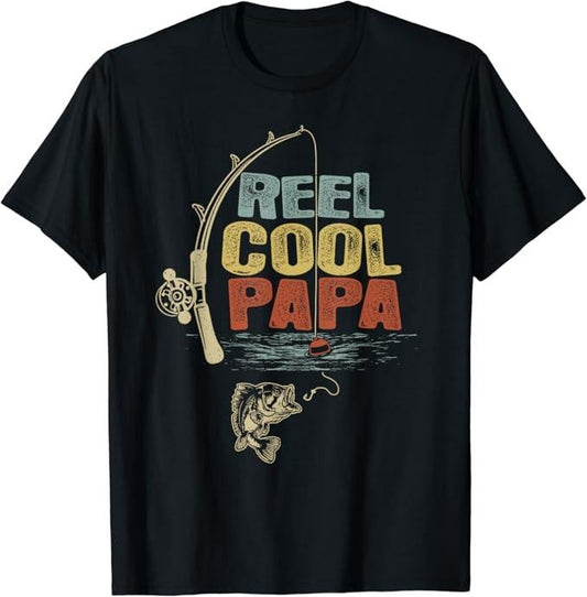Funny Fishing Shirts, Funny Fisherman Vintage Reel Cool Papa T-Shirt Cotton Fashion Hoodie, Sweatshirt | WearSparks.com