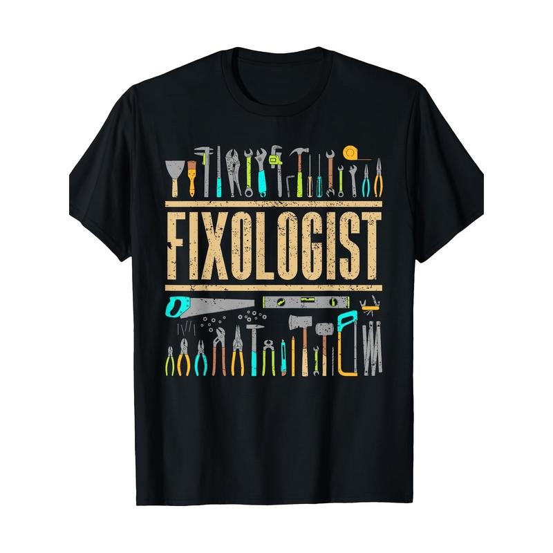 Funny Fixologist Gift Cool Handyman Carpenter Men Women DIY T-Shirt - 220g made in usa Hoodie, Sweatshirt | WearSparks.com