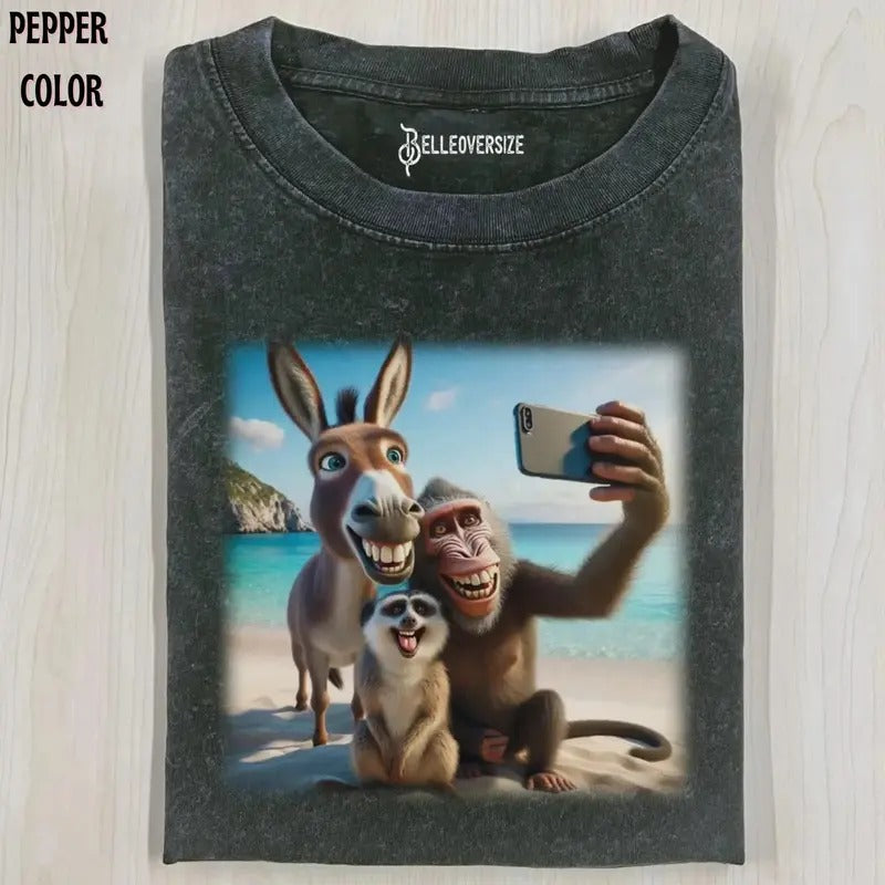 Funny Friends Vintage Graphic T-shirt, Funny Animal Tee, Animal Lover Womenswear Top Hoodie, Sweatshirt | WearSparks.com