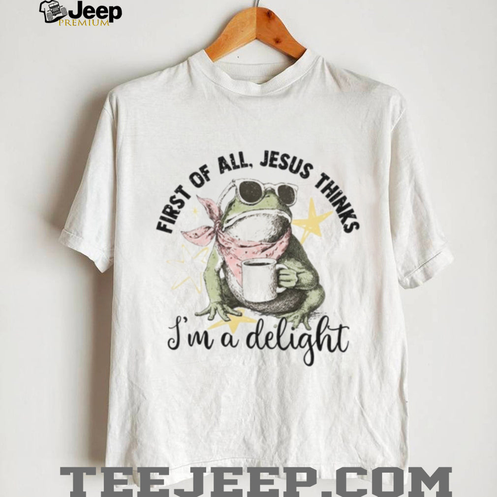 Funny Frog Jesus Thinks I Am A Delight Retro Style Graphic T Shirt