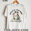 Funny Frog Jesus Thinks I Am A Delight Retro Style Graphic T Shirt