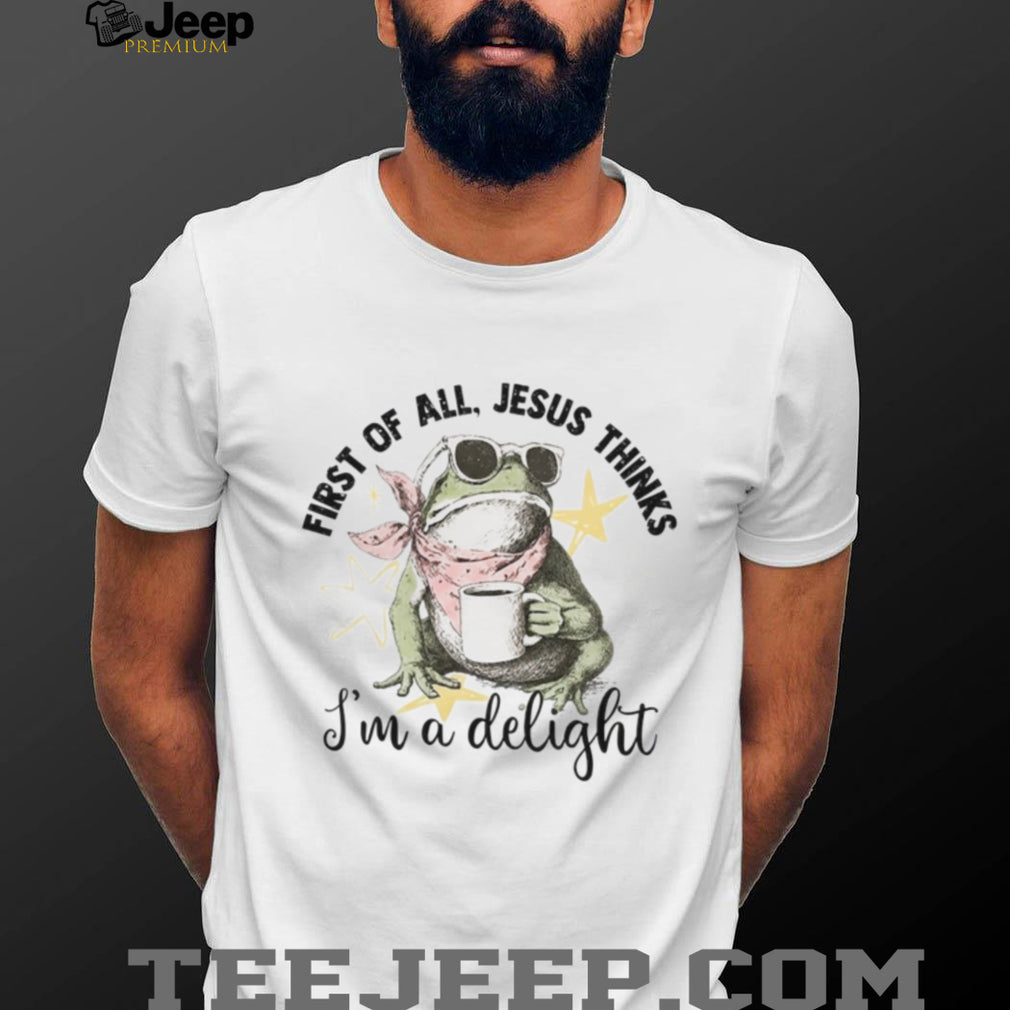 Funny Frog Jesus Thinks I Am A Delight Retro Style Graphic T Shirt