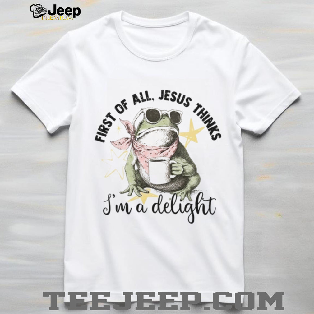 Funny Frog Jesus Thinks I Am A Delight Retro Style Graphic T Shirt