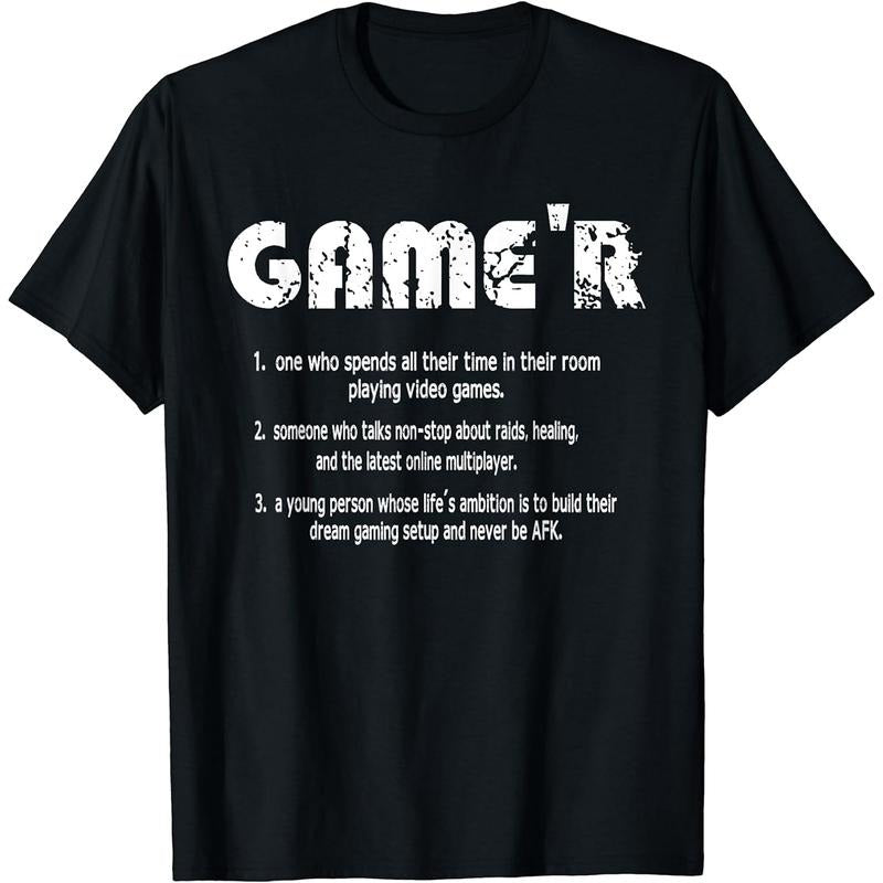 Funny Gamer Shirts, Special Gifts For Gamers, Funny Gamer Definition Video Games Gaming Teen Boys T-Shirt Menswear Top...