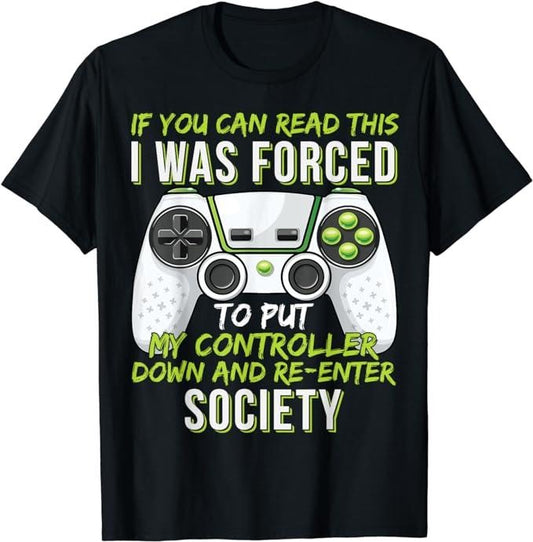 Funny Gamer Shirts, Special Gifts For Gamers, Funny Gaming Boys Girls Men Gamer Video Game T-Shirt Menswear Top Casual Classic