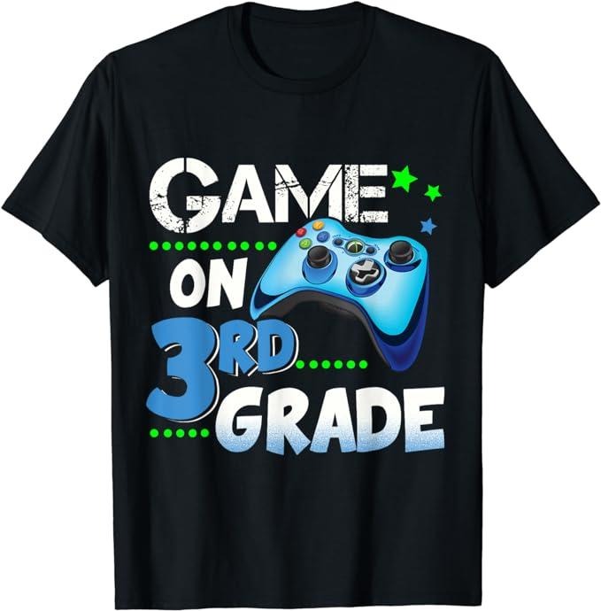 Funny Gamer Shirts, Special Gifts For Gamers, Third Grade Shirt Funny Game On 3rd Grade Gift T-Shirt Menswear Top Casual Classic