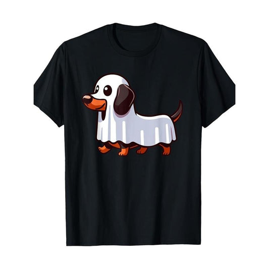 Funny Ghost Dachshund Dog Halloween costume Men's T-shirt, men's T-shirt Made in USA