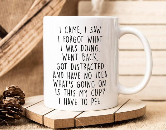 Funny Gift For Distracted People, I Came I Saw I Forgot What I Was Doing, Grandma's Wandering Mind Mug, Novelty Coffee Mug, 11 15oz Ceramic Cup, Cool Gifts For Women, Gifts For Birthday Mothers Day Christmas